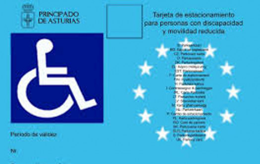 La Tarjeta de Estacionamiento para personas con discapacidad